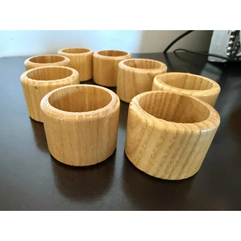 Bamboo Napkin rings vintage‎ Set Of 8